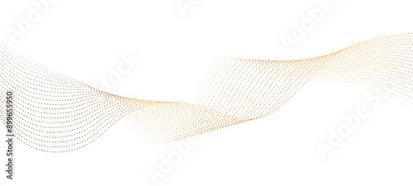 Fototapeta Transparent background Modern abstract glowing wave background. Dynamic flowing wave lines design element. Futuristic technology and sound wave pattern. PNG file