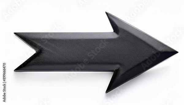 Fototapeta 黒色の立体的な矢印（black three-dimensional arrow.）
