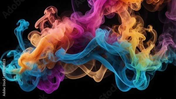 Obraz colorful smoke effect abstract background art design