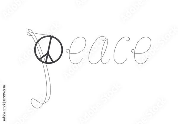 Obraz Peace lettering