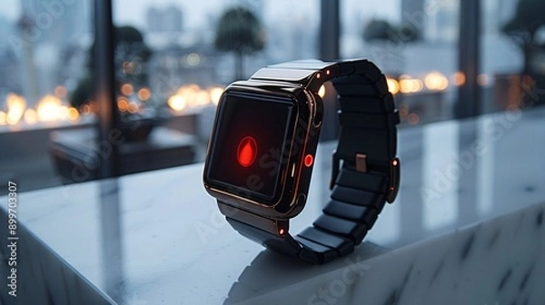 Fototapeta Innovative Wearable Tech: Smartwatch with Fitness Tracking