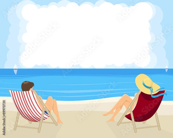 Obraz Couple on the beach