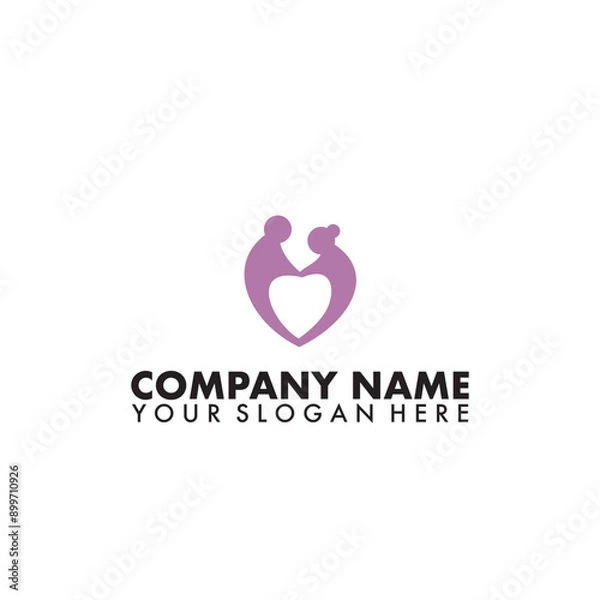 Obraz Elderly Care Logo Template on white background