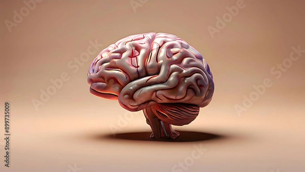 Fototapeta A colourful brain 3d