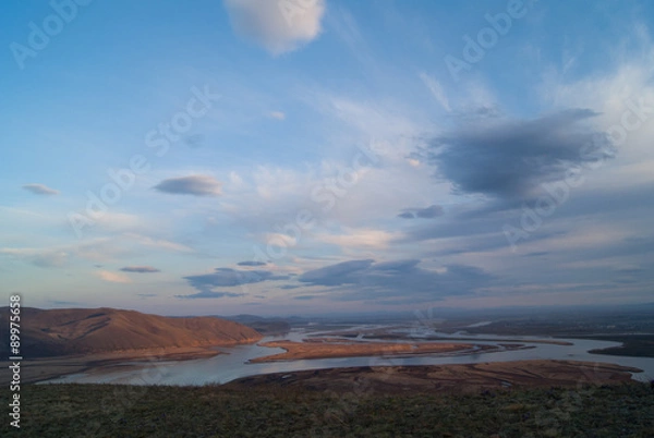 Obraz Подкунинские горы. Вид на р. Енисей