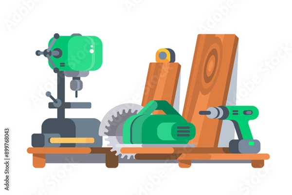 Fototapeta Workshop Tools and Materials