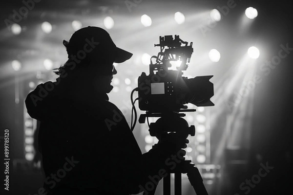 Obraz Cameraman Filming on Stage