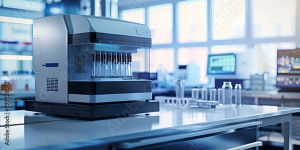 Obraz Hightech medical laboratory with expensive modern equipment, generative AI
