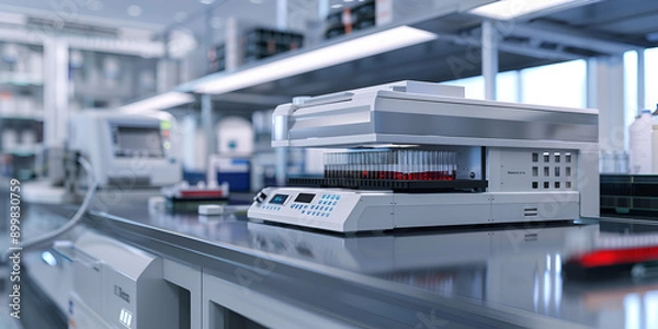 Obraz Medical samples in tissue stainer, GENERATIVE AI
