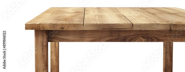 Fototapeta corner wood table template desk mock up side view