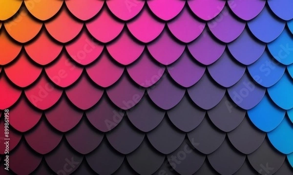 Fototapeta Abstract Colorful Scaled Pattern