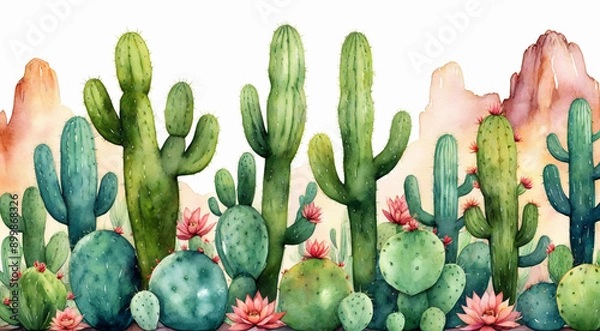 Fototapeta cactus in desert