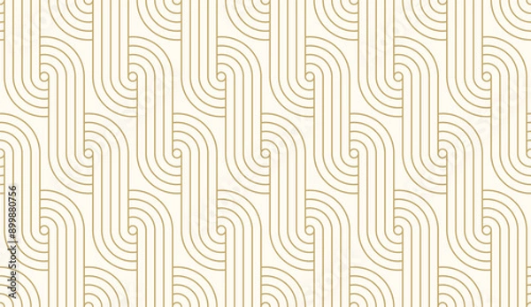 Fototapeta Luxury gold background pattern seamless geometric line circle abstract design vector. Christmas background.