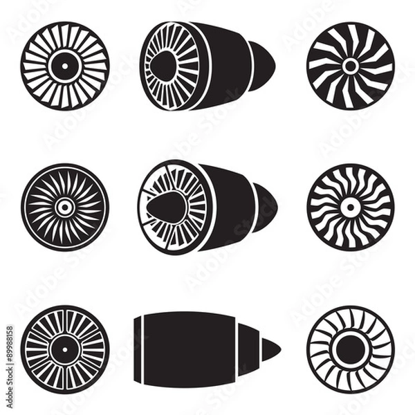 Obraz Turbines icons