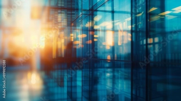 Fototapeta Modern Office Building Background for Business Concepts Generative AI