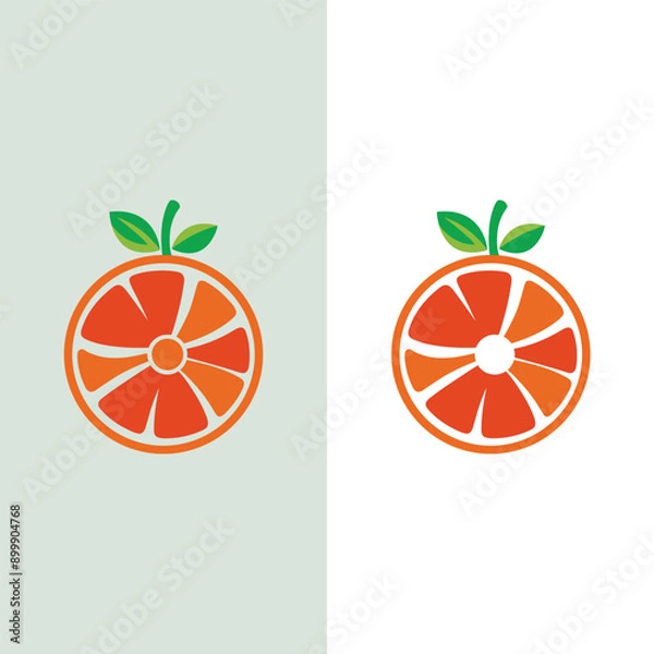 Fototapeta Vibrant & Bold Orange Vector Silhouette