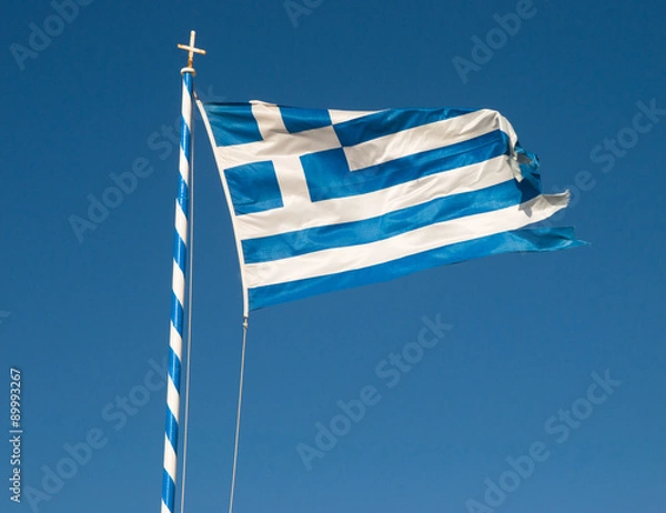 Obraz bandiera greca stracciata