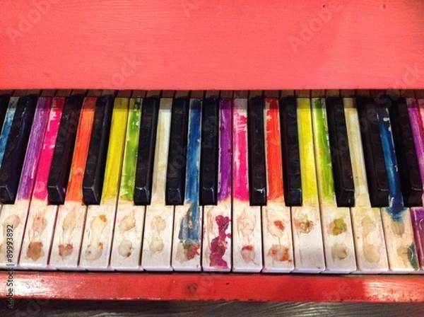 Obraz разноцветный клавиши