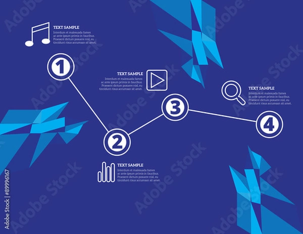 Obraz Infographic elements web icons easy to place on all surfaces