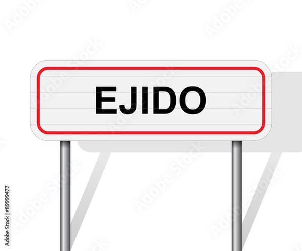 Obraz Welcome to Ejido Spain road sign vector