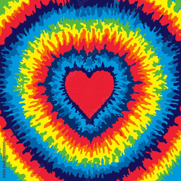 Obraz Heart Tie Dye Background