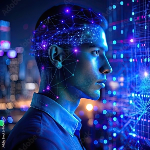 Fototapeta Ethical AI Decision-Making Process: Visual Representation of Algorithm Fairness Analysis