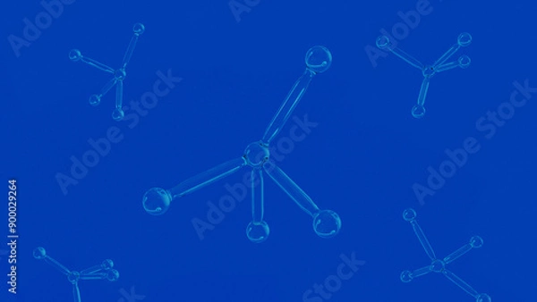 Fototapeta molecola render0