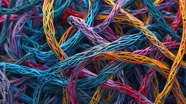 Fototapeta complex pattern, illustrating communication and collaboration. -