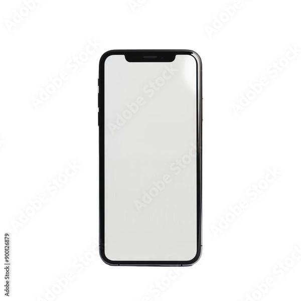 Obraz Blank Smartphone Screen on Black Background