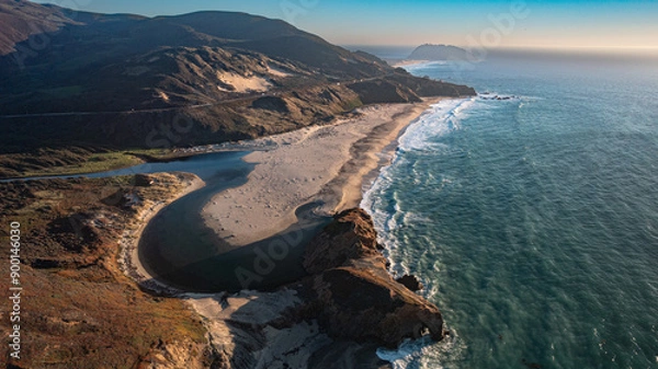 Obraz Aerial view of Big Sur coastline