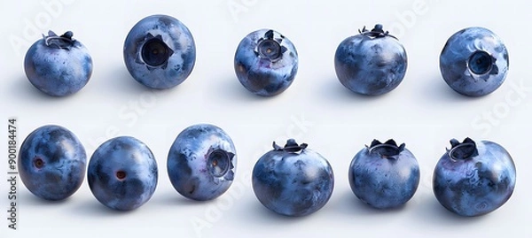 Fototapeta Blueberries on a white background