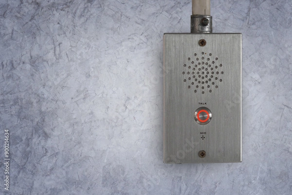 Obraz Train control panel with emergency call button.