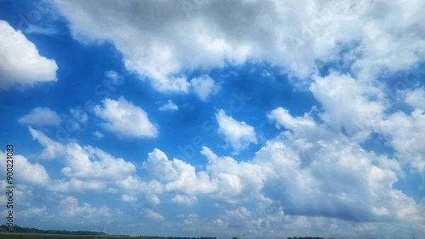 Fototapeta blue sky with cloud closeup. Nature background. blue sky with clouds