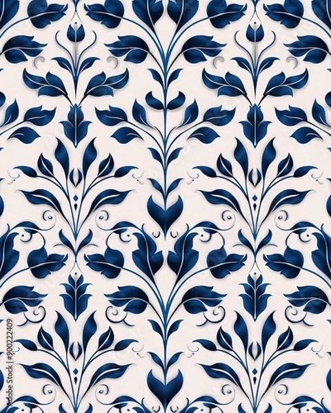 Fototapeta Minimalist pattern with sapphire accents, front view, highlighting elegant simplicity, advanced tone, Monochromatic Color Scheme