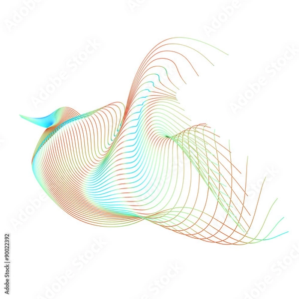 Obraz Abstract Wireframe Bird