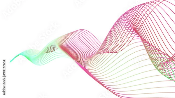 Obraz Abtract Wireframe Spiral