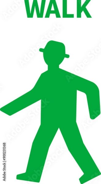 Obraz 歩行者信号の進めのイラスト