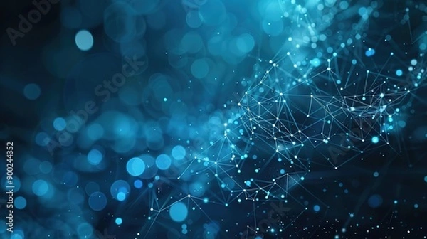 Obraz abstract blue technology background