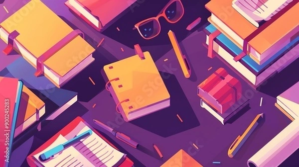 Obraz background with note-books