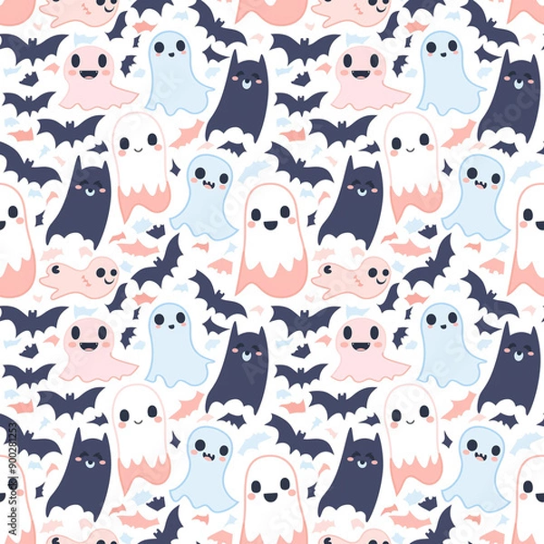 Fototapeta Cute Halloween saemless pattern