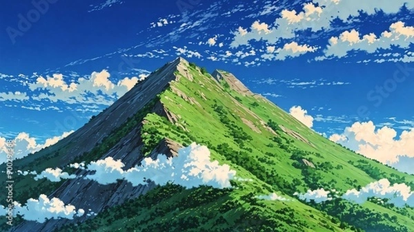 Obraz mountain peak anime
