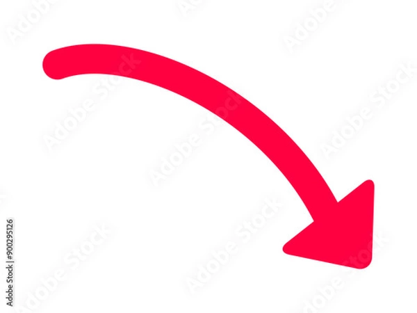 Obraz 伸びてる　下向き　矢印