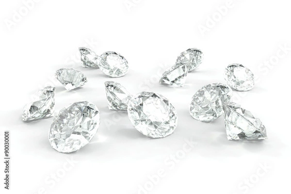 Obraz Diament, na białym tle