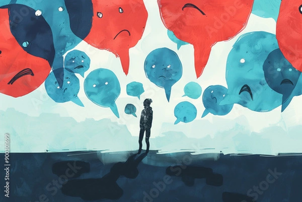 Obraz social bullying, hate speech concepts 


