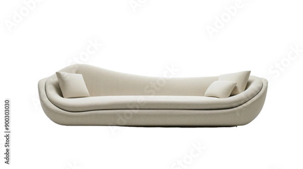 Obraz Elegant Contemporary Sofa Design Showcased Against Minimalist Background in Modern Interior Setting