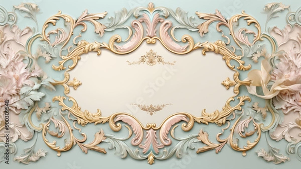 Obraz Vintage Rococo Style Background