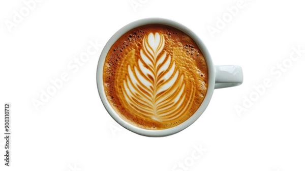 Fototapeta Artistic Barista Creations With Coffee and Latte Art in a Cozy Cafe Setting
