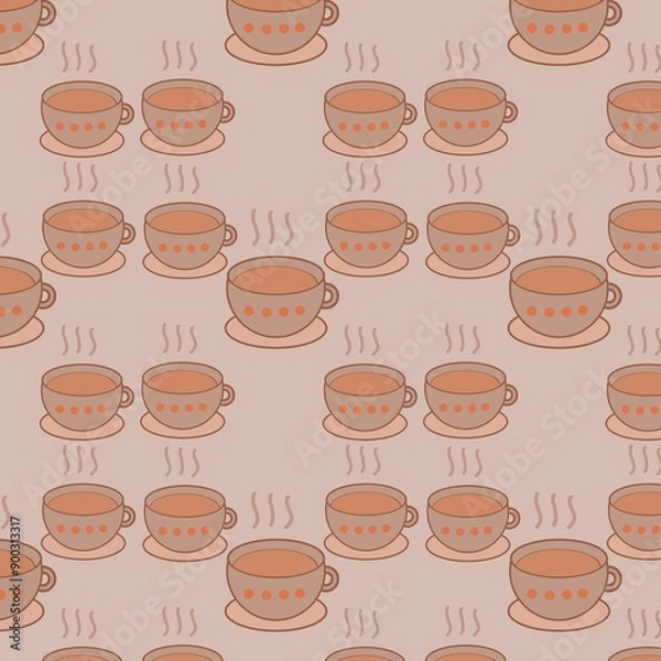 Obraz seamless pattern with cups