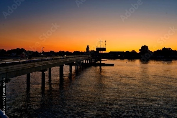 Obraz sunset at the pier