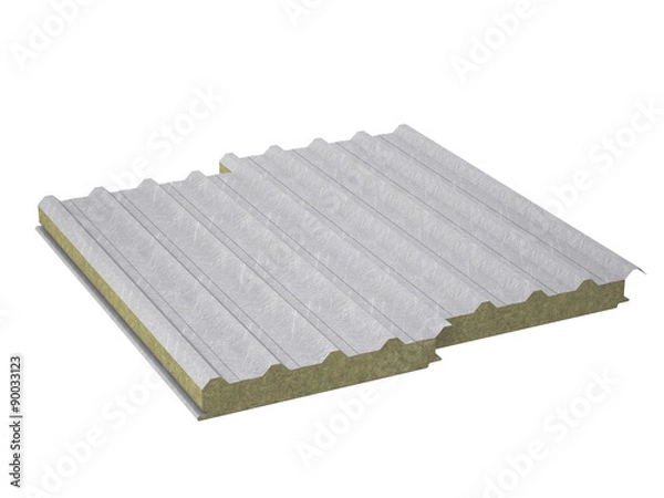 Obraz Visualization insulated roofing sandwich panels